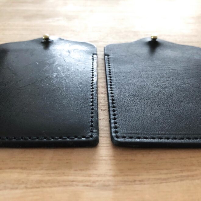 左は４カ月ほど使用したもの、右は新品