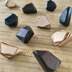 new work◎ | 革の石 earrings ＆ pierces