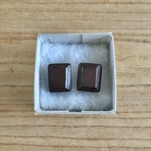 革の石(chocolate) イヤリング007