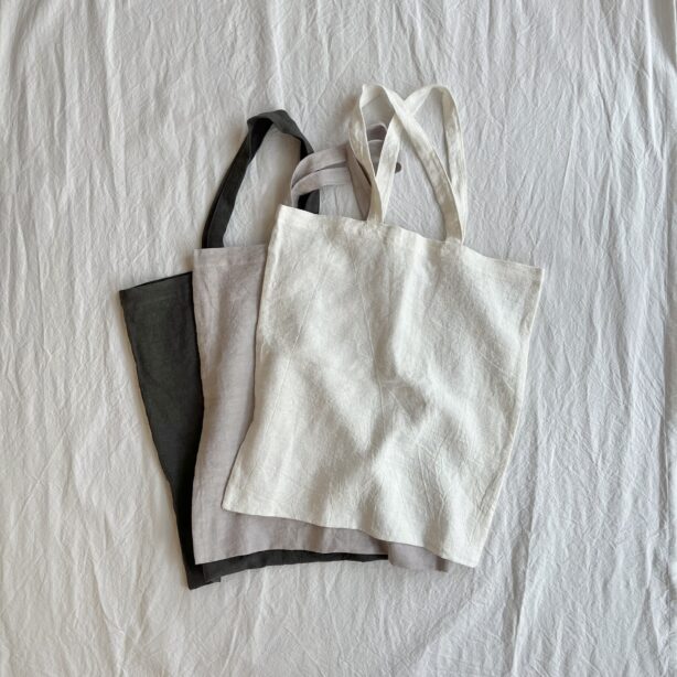 her tote bag　国産リネン